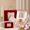 Flip Up Baroque Suede Gift Box Double Open Candy Boxes  Wedding Valentine's Day Birthday