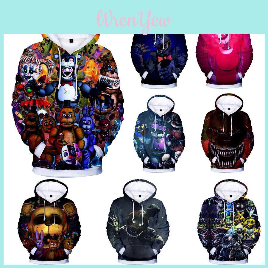 Cozy Anime Five Nights At Freddy's Hoodie Pullover With Soft Comfortable Fabric