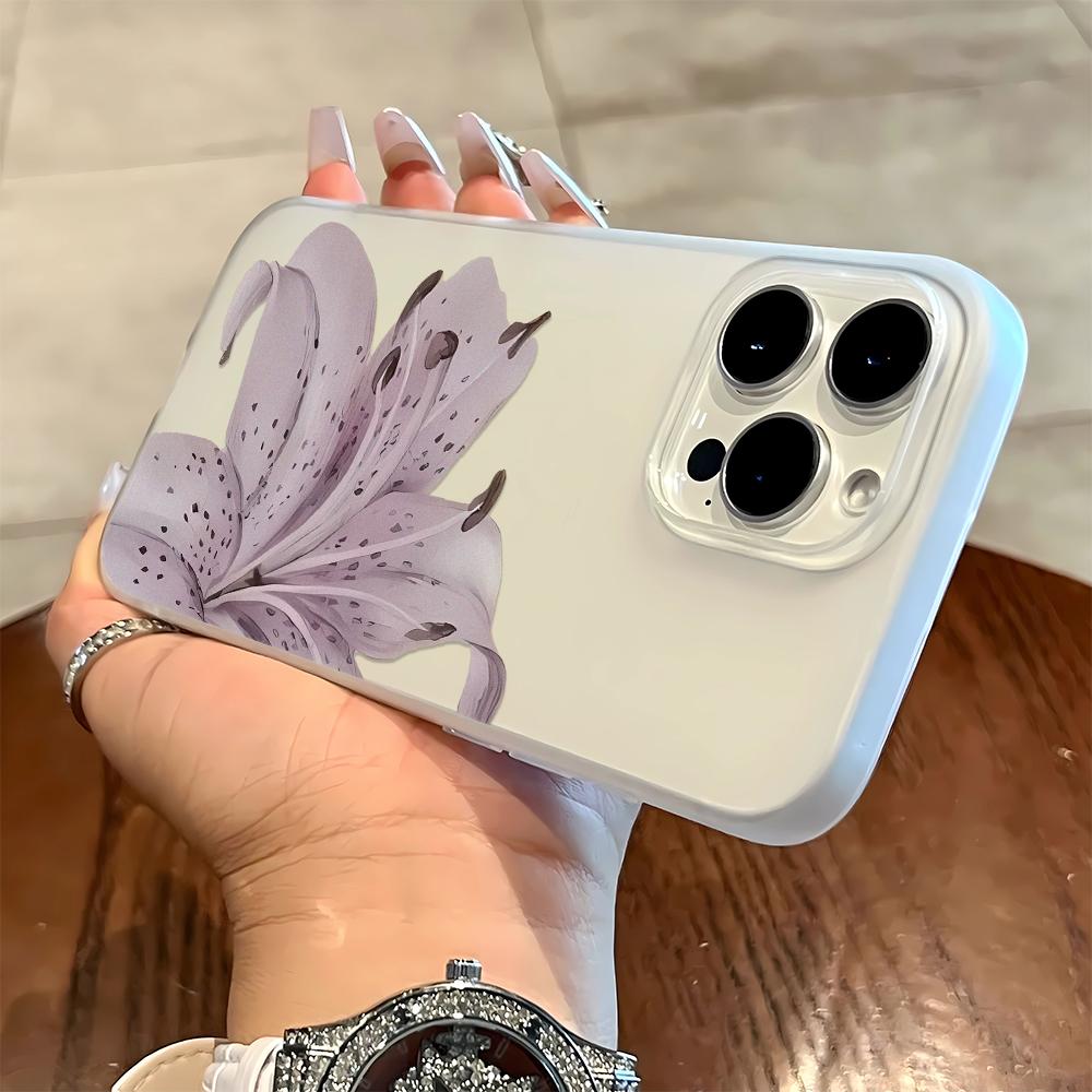 

Purple Flowers Soft Phone Case For IPhone 16 16e 15 14 13 12 11 Pro Max 7 8 XR XS Transparent Silicone Soft Cover Case iphone 11 Pro