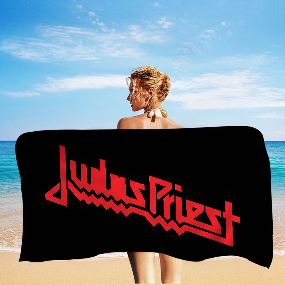 J-Judas P-Priest ROCK BAND Asciugamano da Bagno Microfibra Morbido Assorbente Traspirante Per Ragazza Bambini Decorativo Cartone Animato Asciugamano da Spiaggia