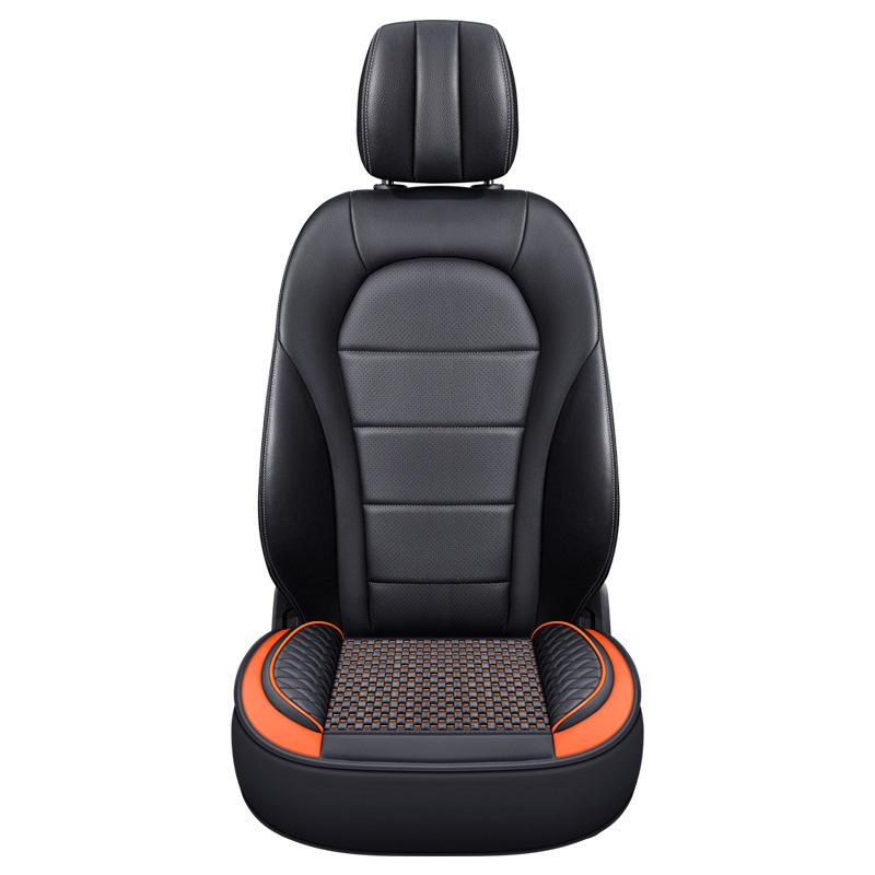 Ice Silk +PU Car Seat Cover Universal Seat Protection Cushion For Prado 120 Kia Rio 4 Mitsubishi Lancer Skoda Octavia 2 MG HS