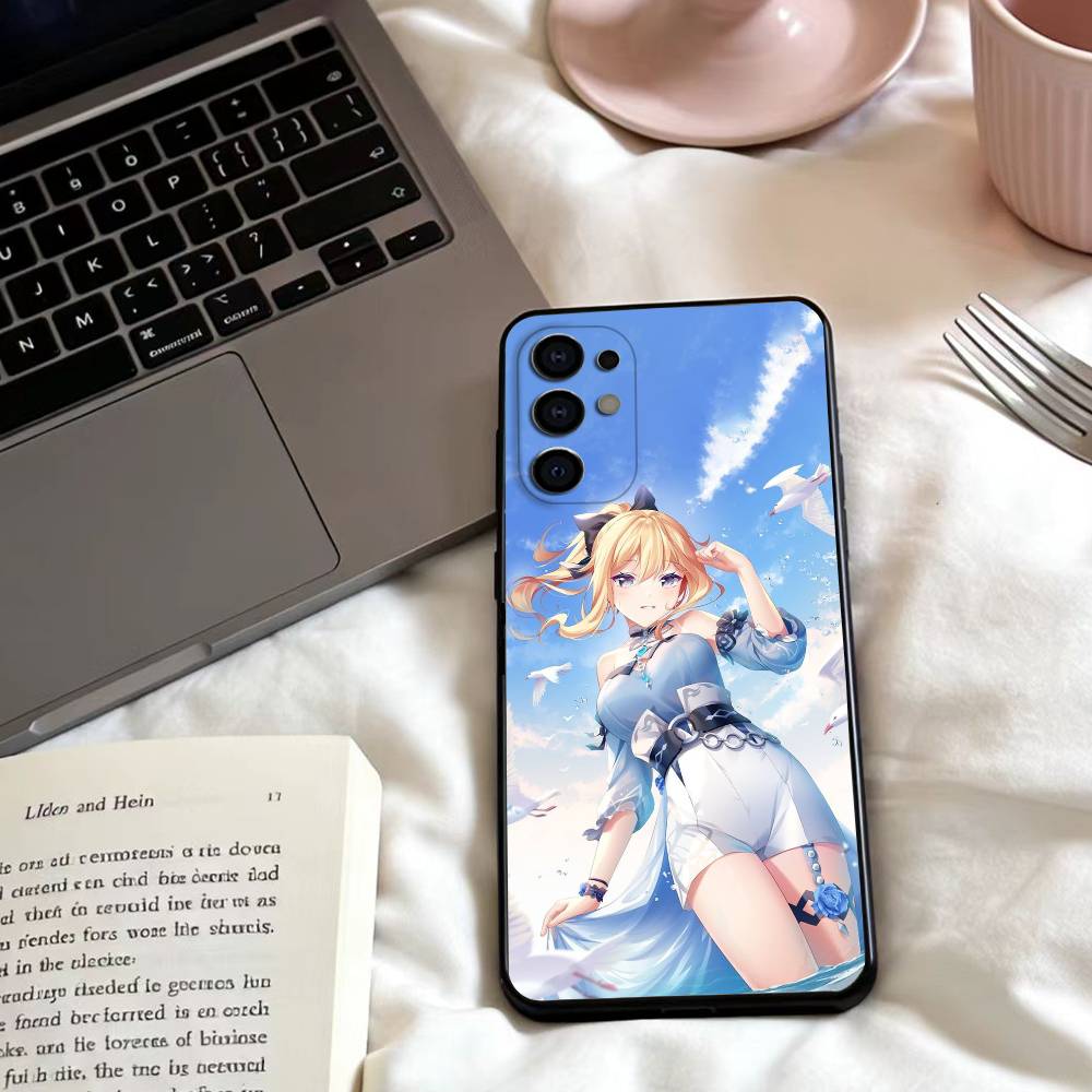 

Jean G-Gunnhildr Phone Case For Samsung S25,24,23,22,30,21,10,9,Ultra,Plus,Lite,FE,4,5 G Soft Black Case Samsung S21lite