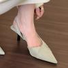 Fashion Fashion Summer New Women Pointed Toe Sandals Woman Pumps Sexy Thin High Heels Sandals Slingback Party Prom Mules Shoes