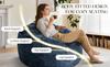 Curved High-Back Bean Bag Chair with Full-Body Contour Support for Immersive Relaxation in Modern Living Spaces