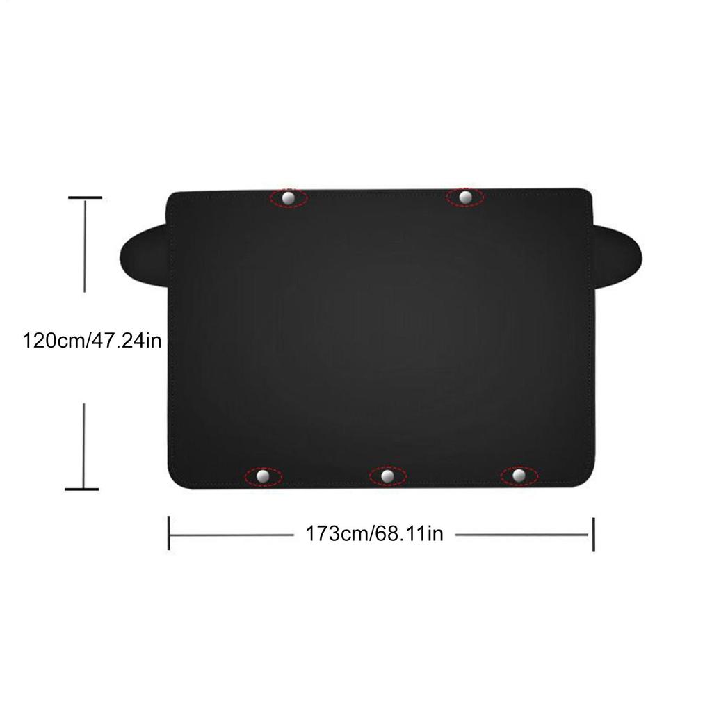 Magnetic Car Windshield Snow Cover Coated Silver Cloth Waterproof Snow Protection Foldable Shade Guard Winter Car Cover