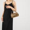 Small Leopard Half Moon Messenger Bags for Women Acrylic PVC Suitcase Luxury Metal Shoulder Bags