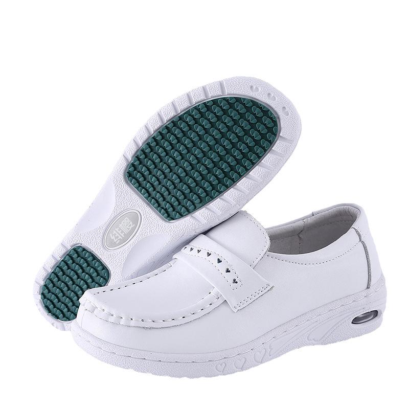 Women s Custom Cowhide Nurse Shoes: Non-Slip, Breathable, Air Cushion, Soft Sole, Shock Absorbing for Spring/Summer. 37