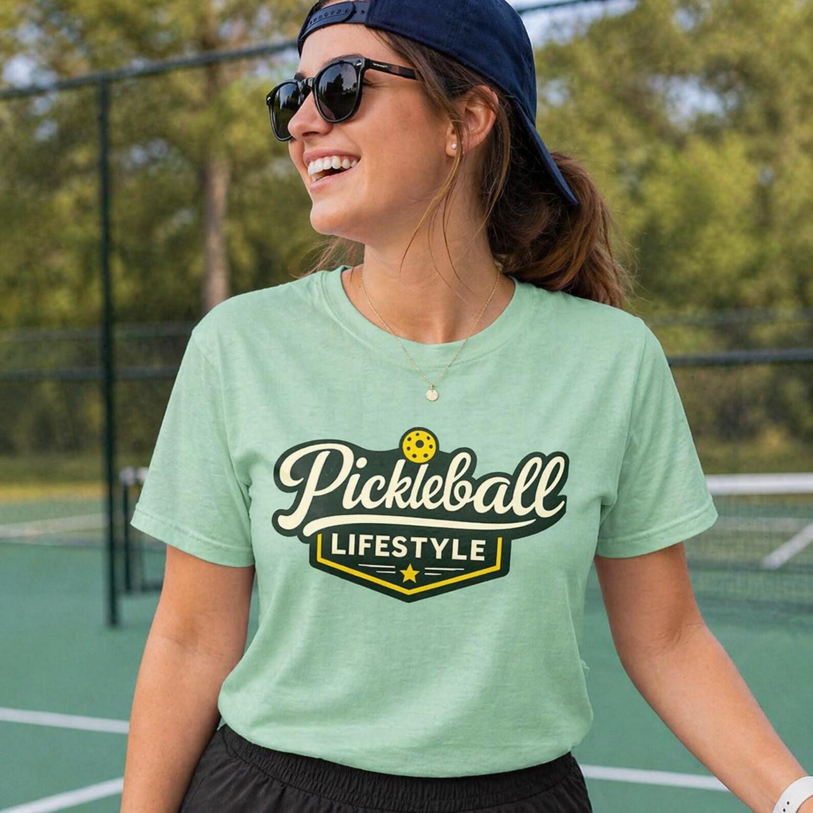 Retro Pickleball Lifestyle Graphic Tee, Sporty Athletic Shirt XL