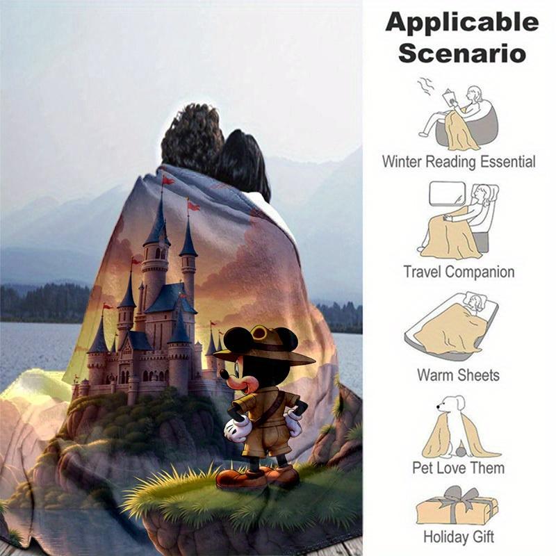 1pc. Cartoon Mickey Mouse Blanket, Soft and Cozy Home Decor for All Seasons, Perfect Gift for Friends and Family, Versatile Throw Blanket for Couch, B