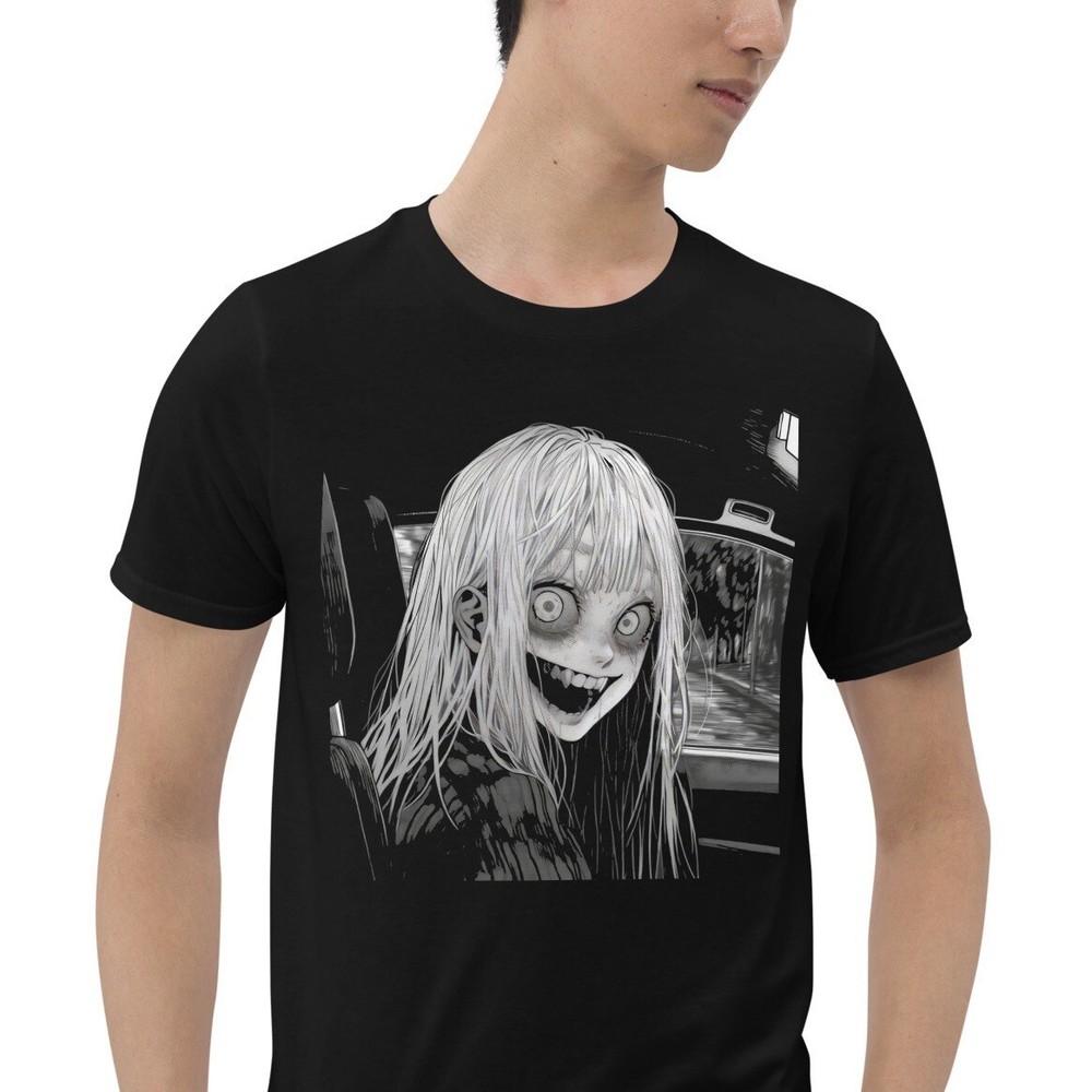Anime Girl Horror Creepy Short-Sleeve Unisex T-Shirt