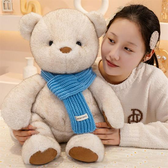 Plush Scarf Teddy Bear - Sleep Companion Doll & Children's Birthday Gift