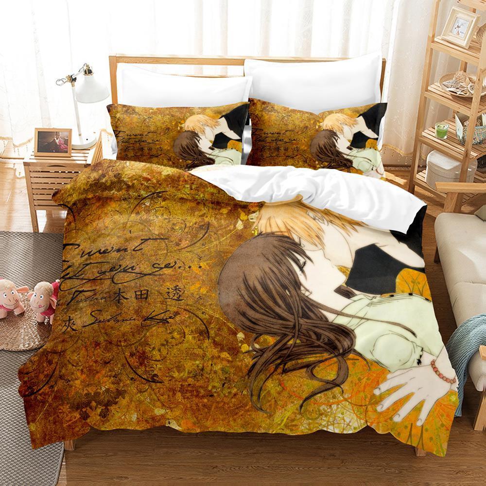 3D Print Anime Fruits Basket Bedding Set Single Twin Full Queen King Size Bed Set Adult Kid Bedroom Duvetcover Sets Home Textile