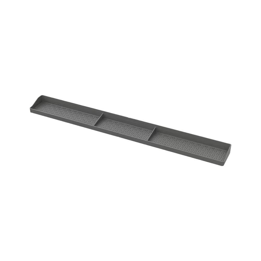 Silicone Over the Stove Spice Rack 3 Partitions Kitchen Storage Shelf  for Flat-Top Stove