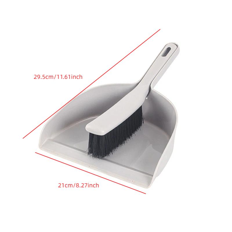 2Pcs Mini Hand Brush & Dustpan Set Soft Anti-Static Bristle Cleaning Tool for Laptop Keyboard Desktop