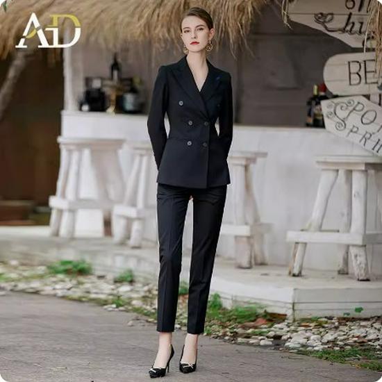 2024 AD Women's Autumn Elegance Suit: Goddess Style, Casual-Professional Fashion Set with Suit Pants