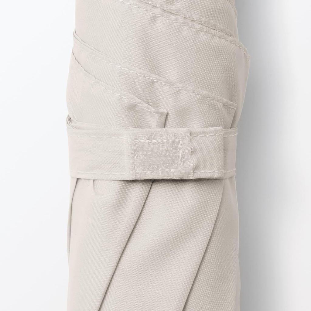 MUJI Faltbarer Sonnenschirm Unisex 60cm Rippenlänge Regenschirm für Erwachsene, DEA53A5A, Elfenbein,