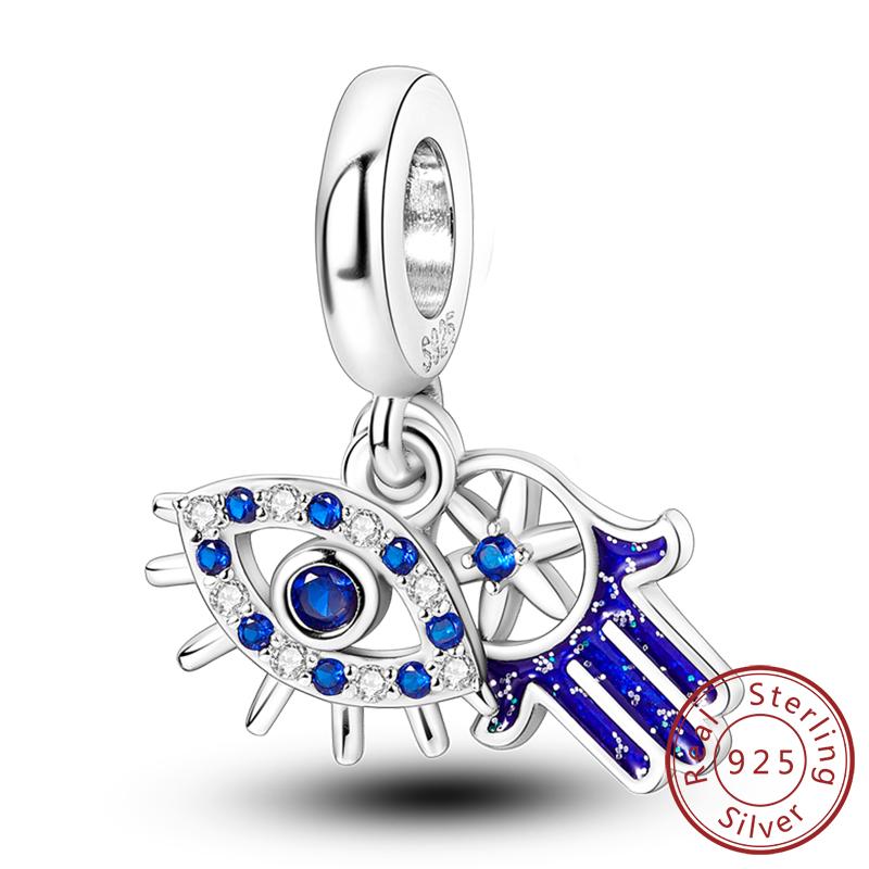 Copper Charms Beads Devil'S Eye Cross Angel Charms Fit Original Charms Bracelets Pendants Fine Diy Jewelry Making For Women