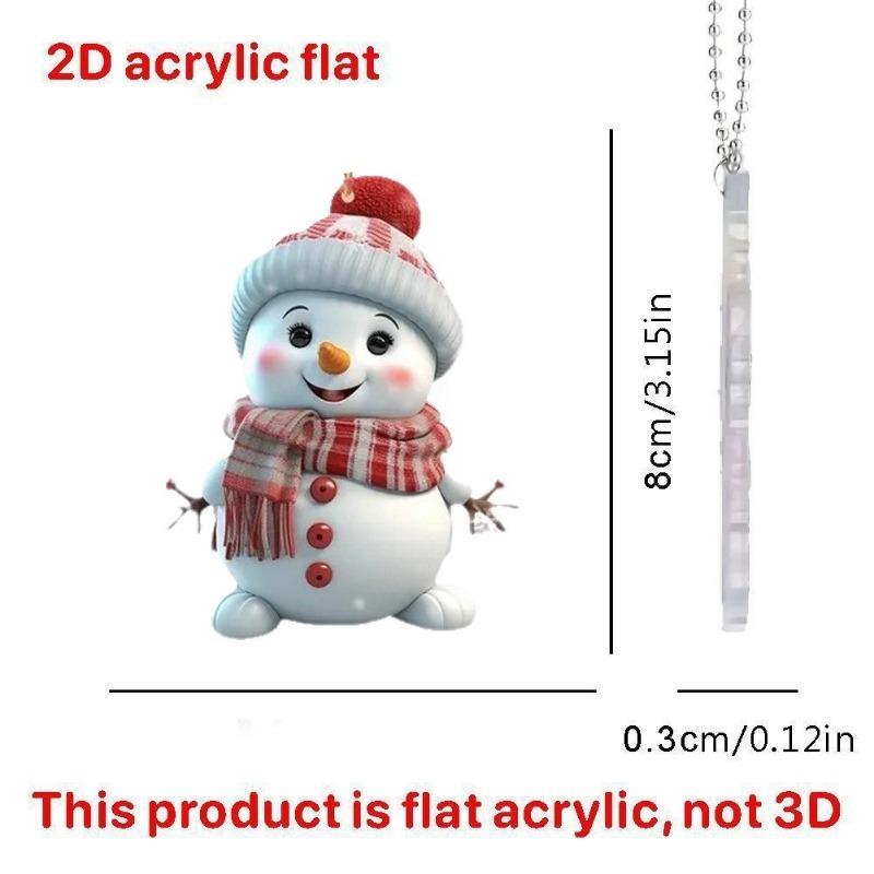 New Product Cute Cartoon Christmas Snowman Car Hanging Home Christmas Tree Ornament Pendant Christmas Decoration Backpack Key Pendant