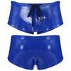 Pánské plavky Wet Look Lakovaná kůže Low Rise Boxerky se stahovací šňůrkou Plavky