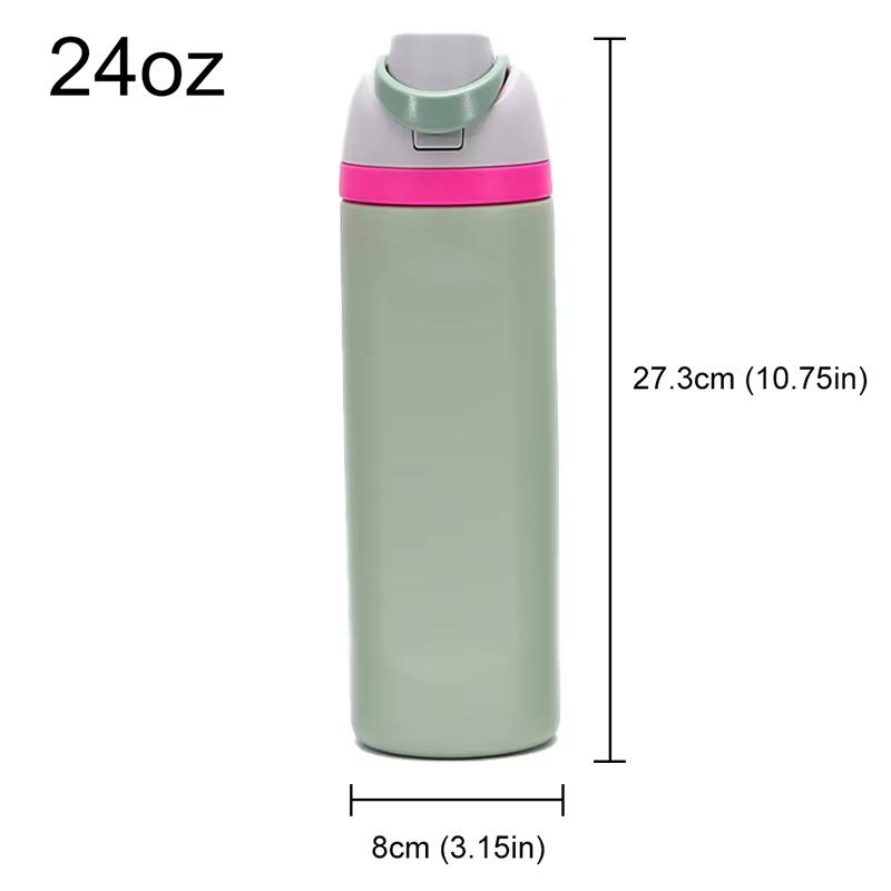 24oz Thermo Bottle Stainless Steel Thermos Water Bottle Double-Layer Thermal Mug Outdoor Sports Gym Vacuum Insulated Drinkware