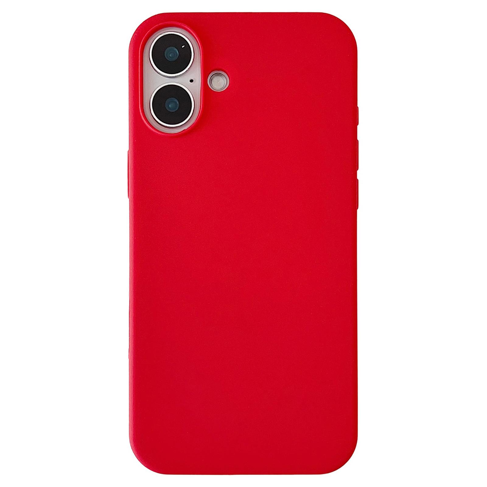 

Для iPhone 16 Чехол Силиконовый Противоударный Защитный Чехол для Телефона Red