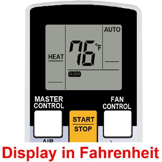 

Replacement for Fujitsu Air Conditioner Remote Control Model Number AR-RAH1U