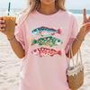 Comfort Colors Preppy Fish Shirt, Coastal Summer Beach Tee