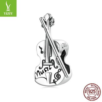 Elegant French Vintage Ziyun Violin Charm Bead In 925 Silver - SCC2077