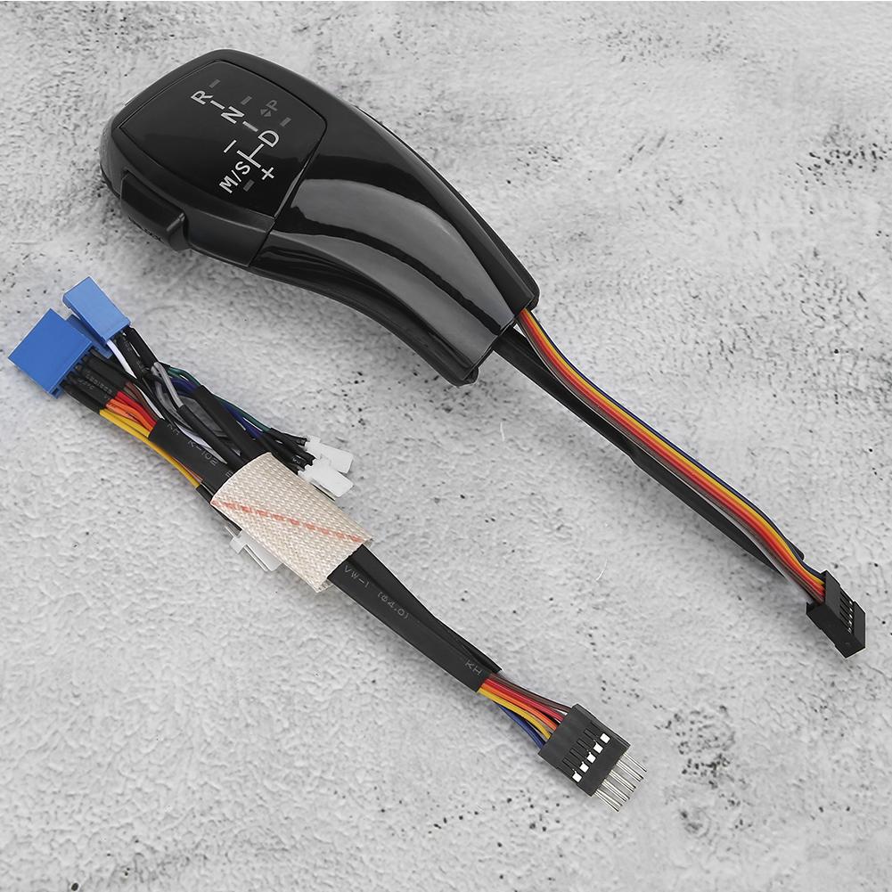 Electric LHD Automatic LED Gear Shift Knob Retrofit Kit Fits for BMW E46 E60 E61 Refit for F30 StyleGlossy Black
