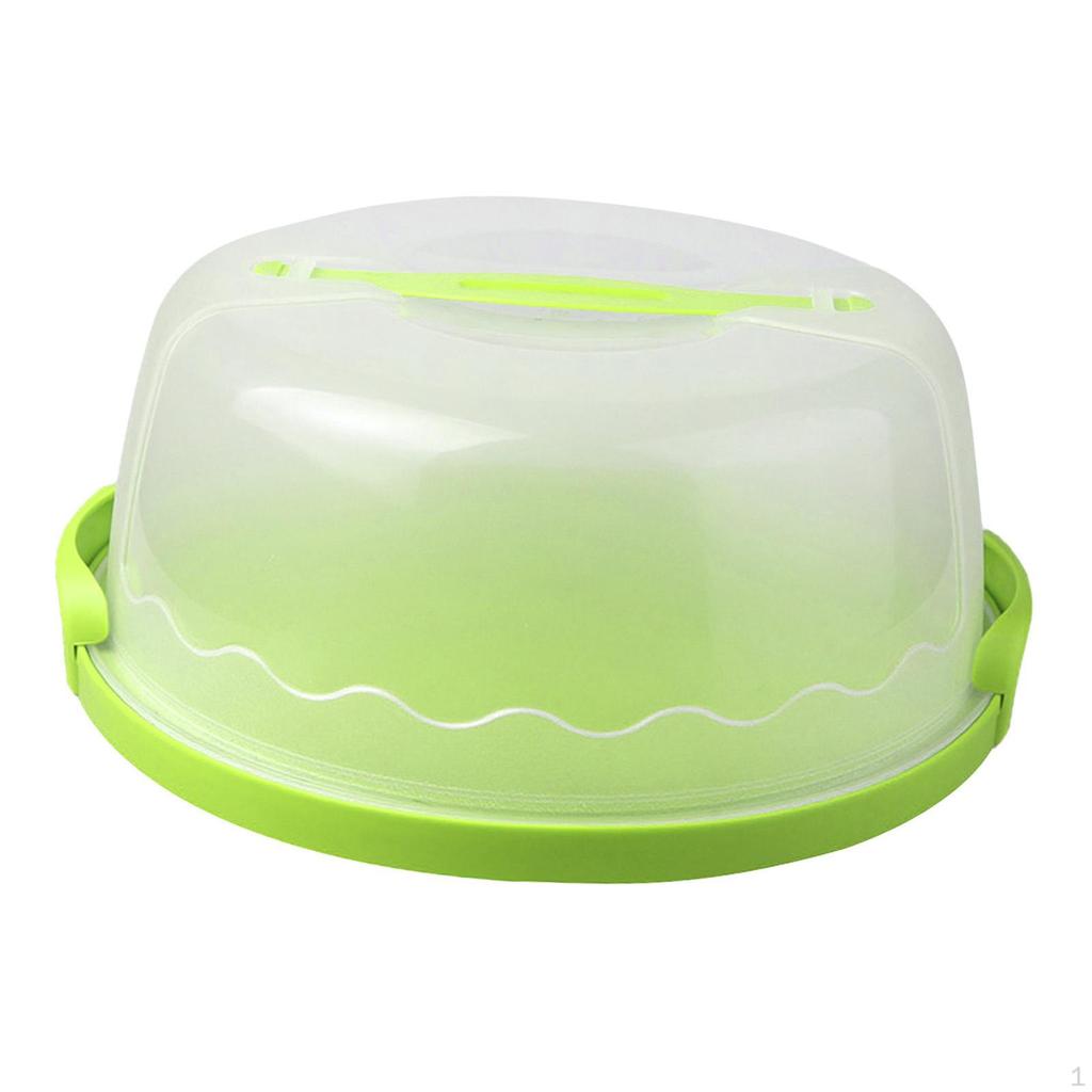 Cake Carrier Keeper Stand Fits 10 Inch Holds Pies Transport Two Secure Side Closures