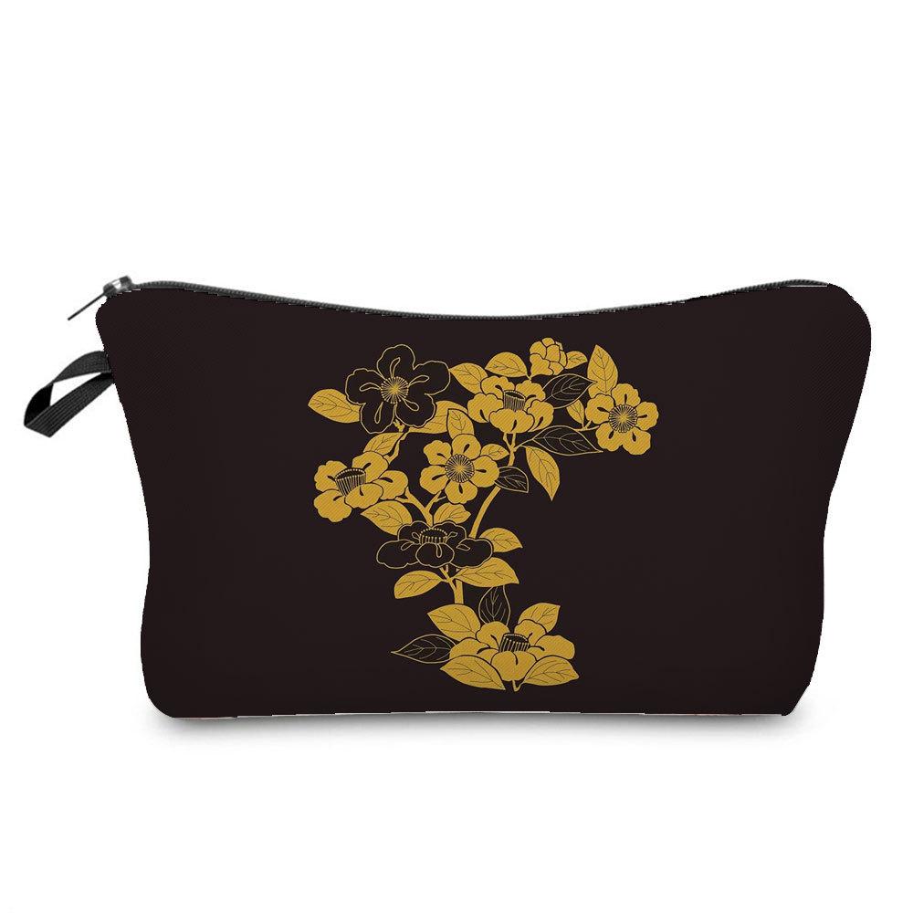 Women Flower Print Cosmetic Bag Toiletries Organize Travel Storage Case 6764