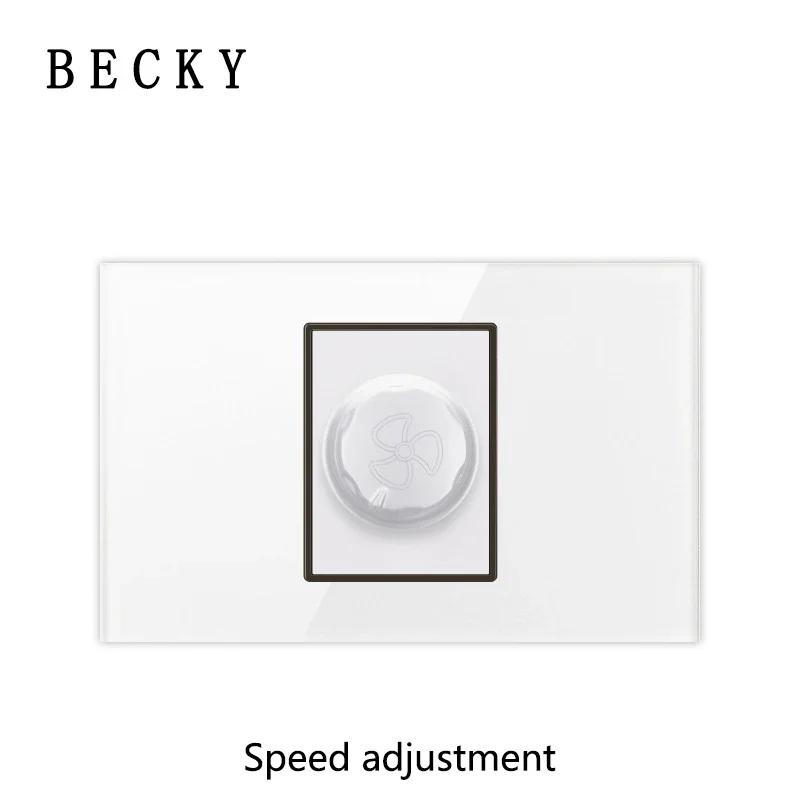 118 Type Piano Key White Tempered Glass Fashionable Switch Socket American British European Standard Universal Socket