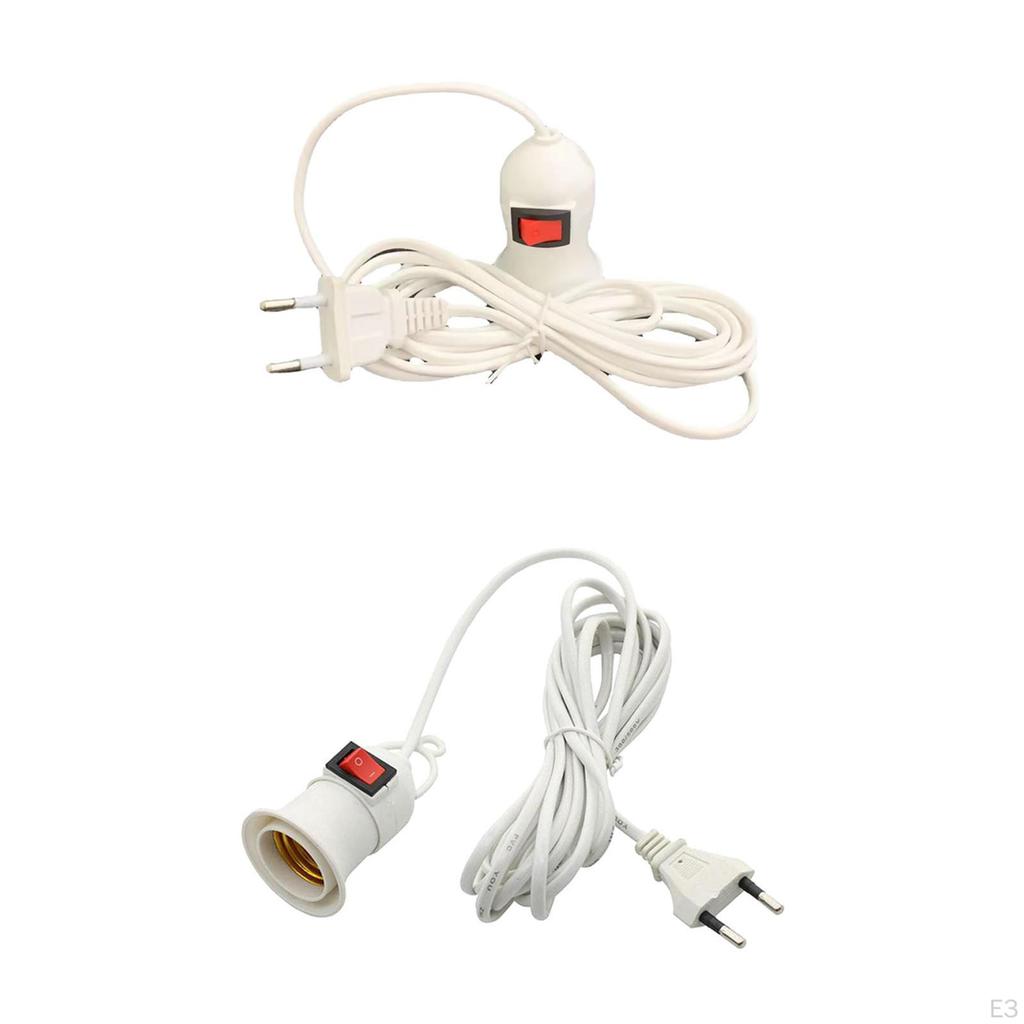 E27 Light Socket with Wire Lamp Base for Desktop Hallway Home Decoration 2m