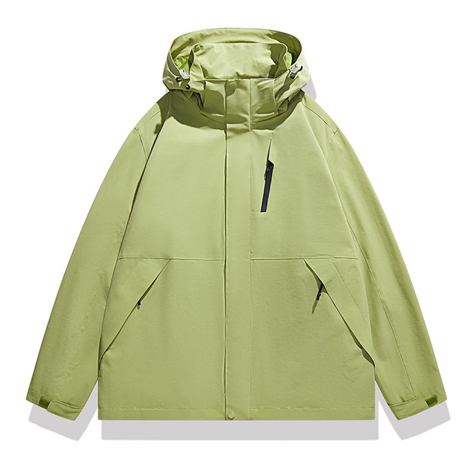 

Мужская однотонная куртка Куртка в стиле легкой рабочей одежды Мужская модная спортивно-повседневная куртка с капюшоном XXXL