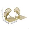 2Pcs Ginkgo Leaf Bookend Book Stopper Unique Support for Heavy Books Non-skid Gift Decorative