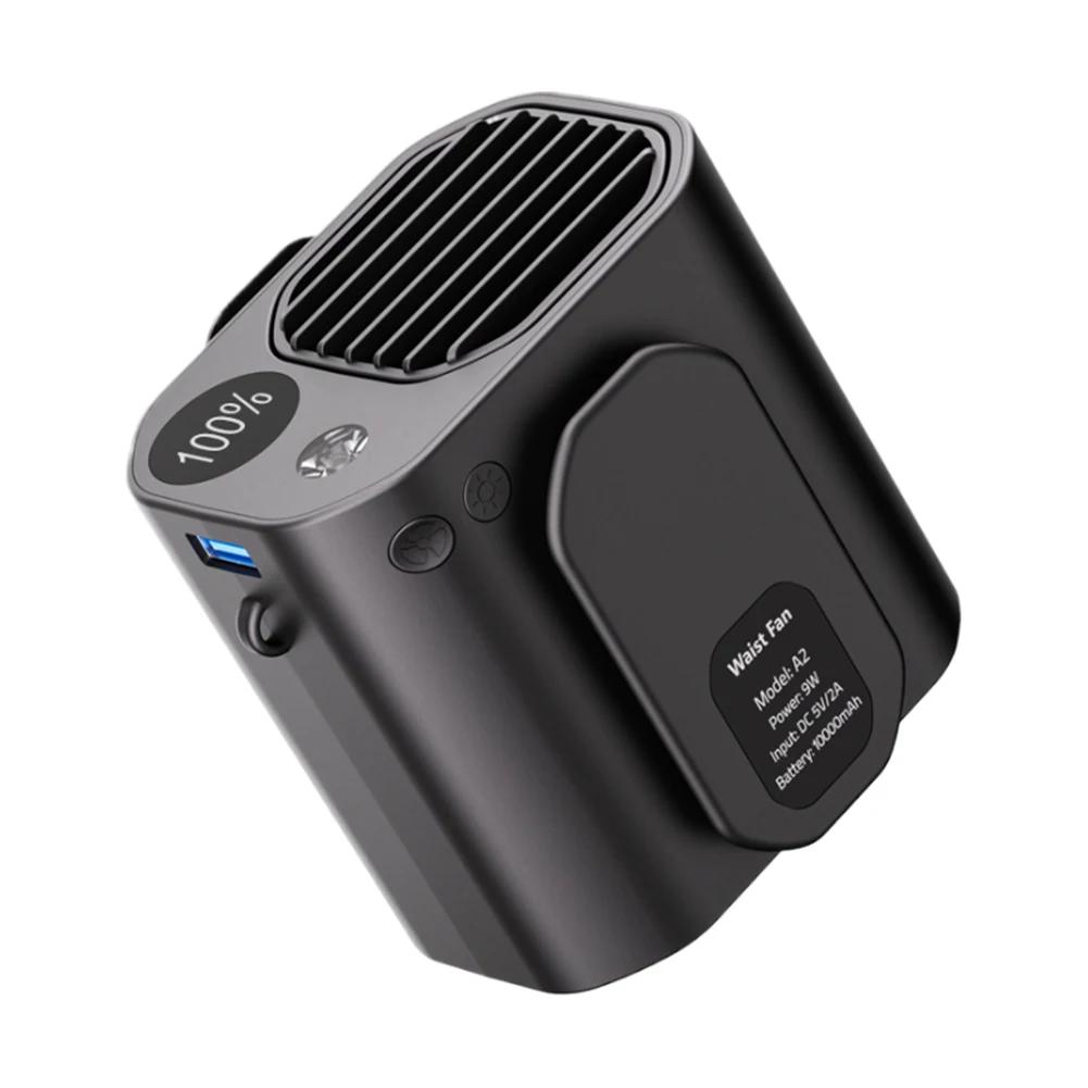 Waist Clip Fan Personal Hanging Fan Multifunction Clip on Belt Fan Mini Neck Hanging Fan for Outdoor Gardening Backpacking