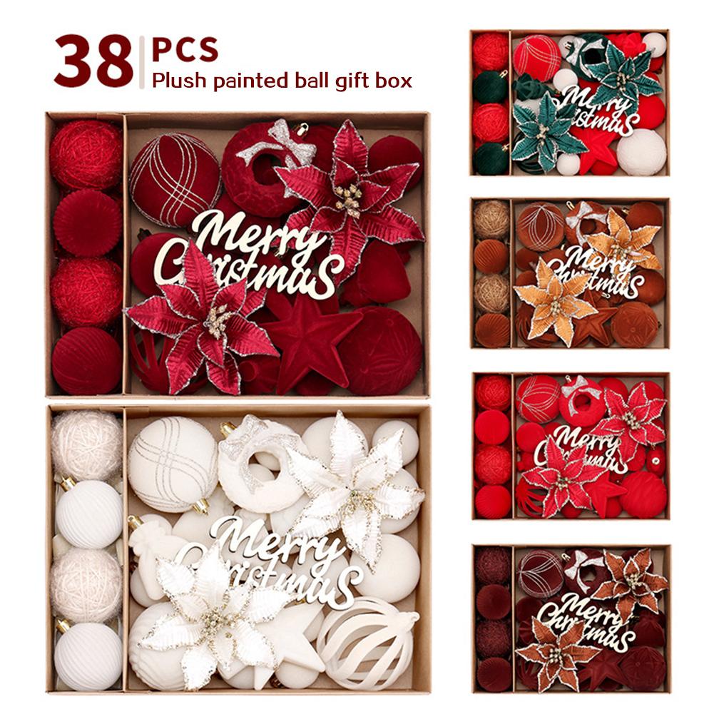 Velvets Xmas Ornaments Balls Shatterproof Xmas Tree Baubles Wedding Party Decoratio