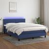 VidaXL Slat Bed Base with Mattress and LED, Upholstered Bed, Double Bed, Adult Bedroom Interior Bed, 3133323
