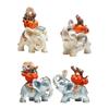 2Pcs Lucky Elephant Statues Simulation Crafts Modern Fengshui Sculptures for Farmhouse Living Room Shelf Festival Office