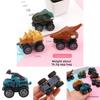 Dinosaur Pull Back Car Toy With Plastic Dinosaur Model For Kids Play And Interactive Learning