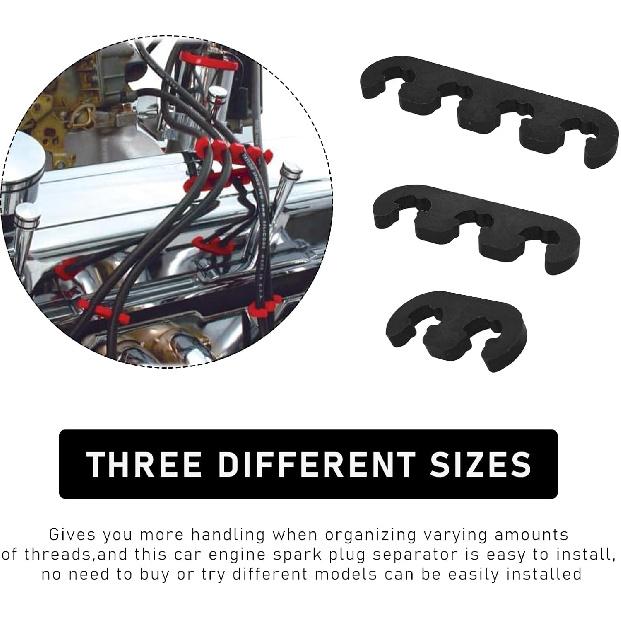 12 PCS Spark Plug Wire Separator, 7mm 8mm 8.5mm 8.8mm Spark Plug Branch Clamp, Car Engine Spark Plug Separators, Vehicle Ignition Wire Separators