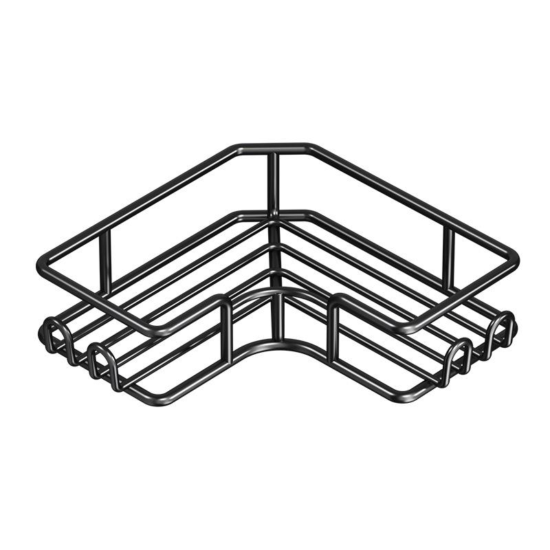 Étagère de rangement d'angle pour salle de bain sans perforation - Étagère murale triangulaire sans couture