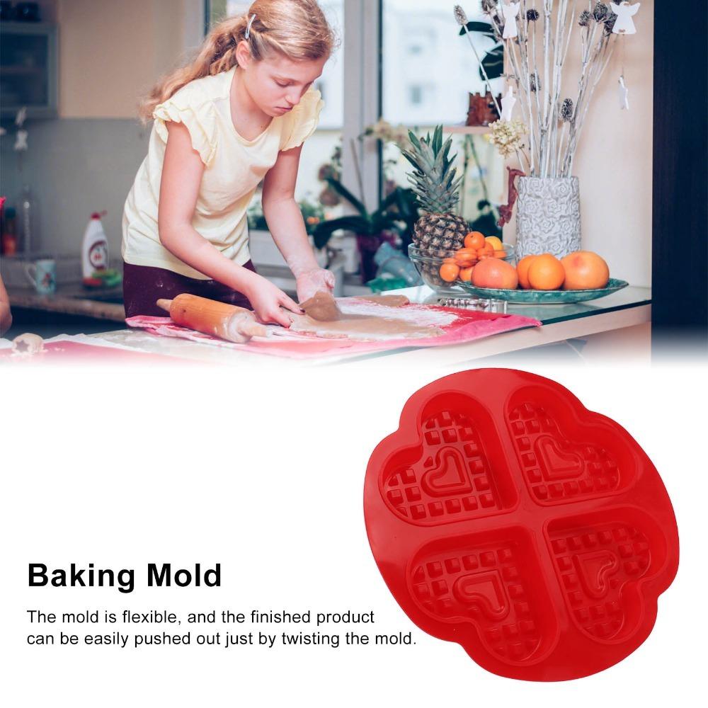 Nonstick Baking Mold Easy Demoulding Silicone Waffle Mold Waffle Silicone Mold DIY Baking
