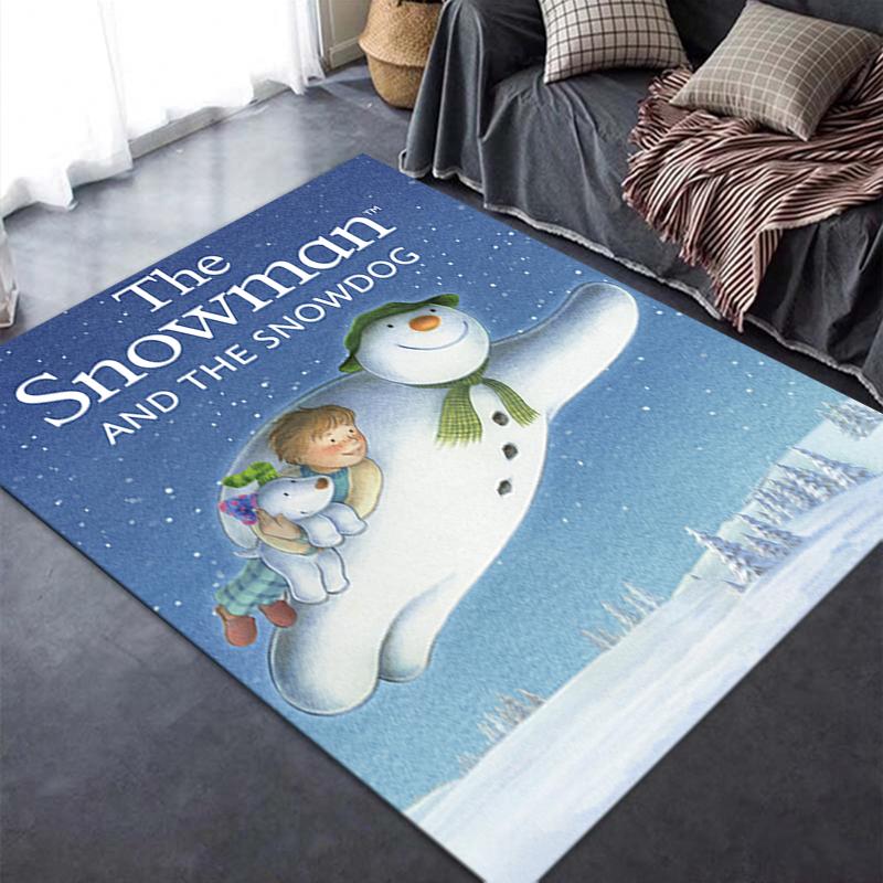 2025 Neuer Schneemann Teppich für Wohnzimmer Schlafzimmer Zuhause Sofadekoration, Kinderspiel Rutschfeste Fußmatte211