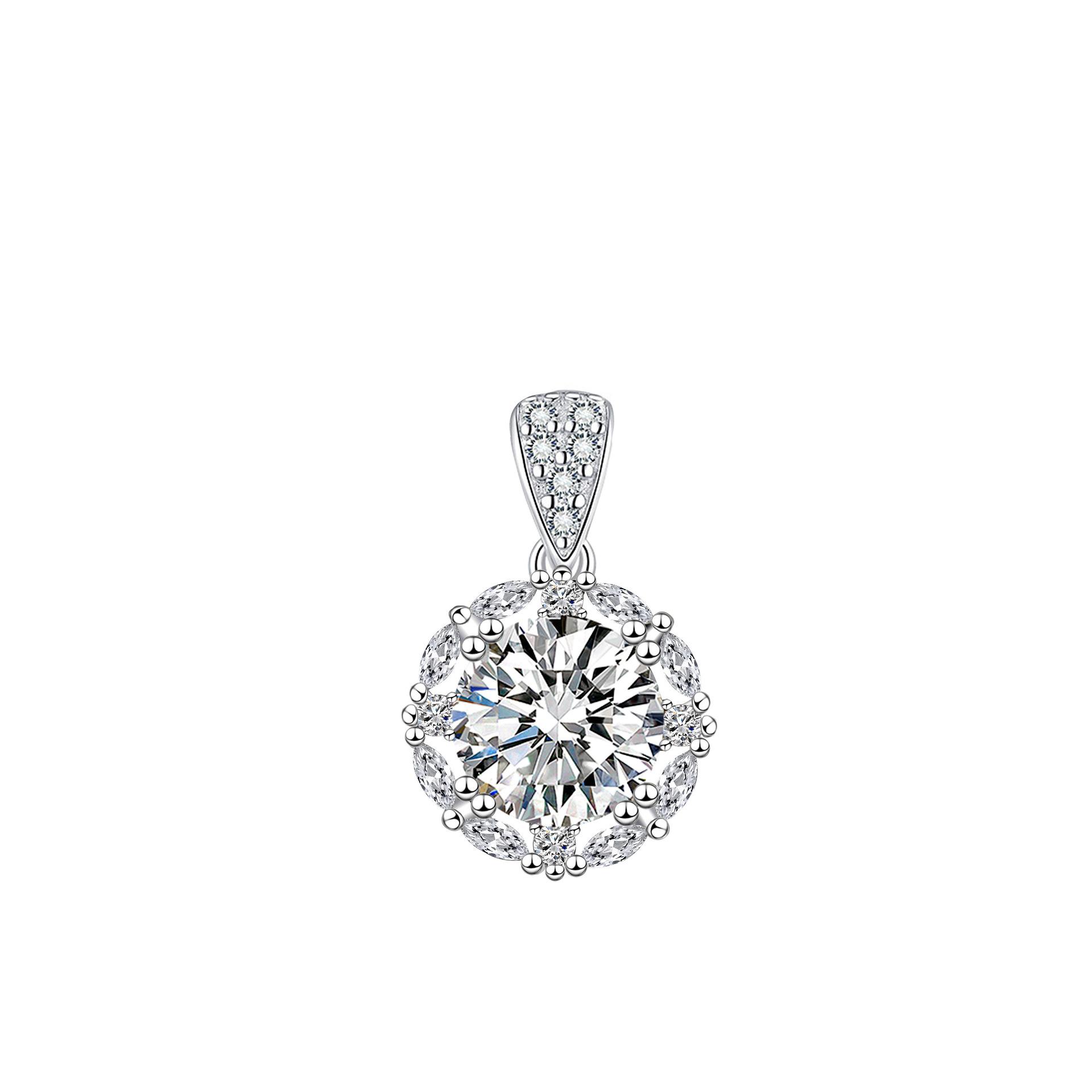 5 Carat Large Diamond Pigeon Egg Pendant Light Luxury Simulation Moissanite Necklace Women S Jewelry