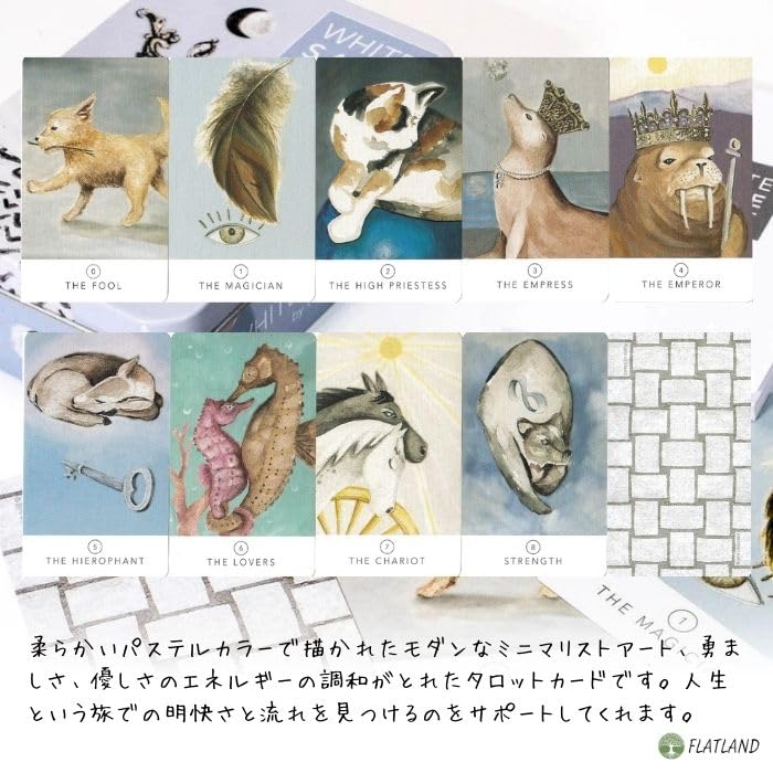 White Sage Tarot In a Tarot Reading Japanese 78 Tarot Mini Size Tin, Instructions, Instructions, Authentic, Cards,