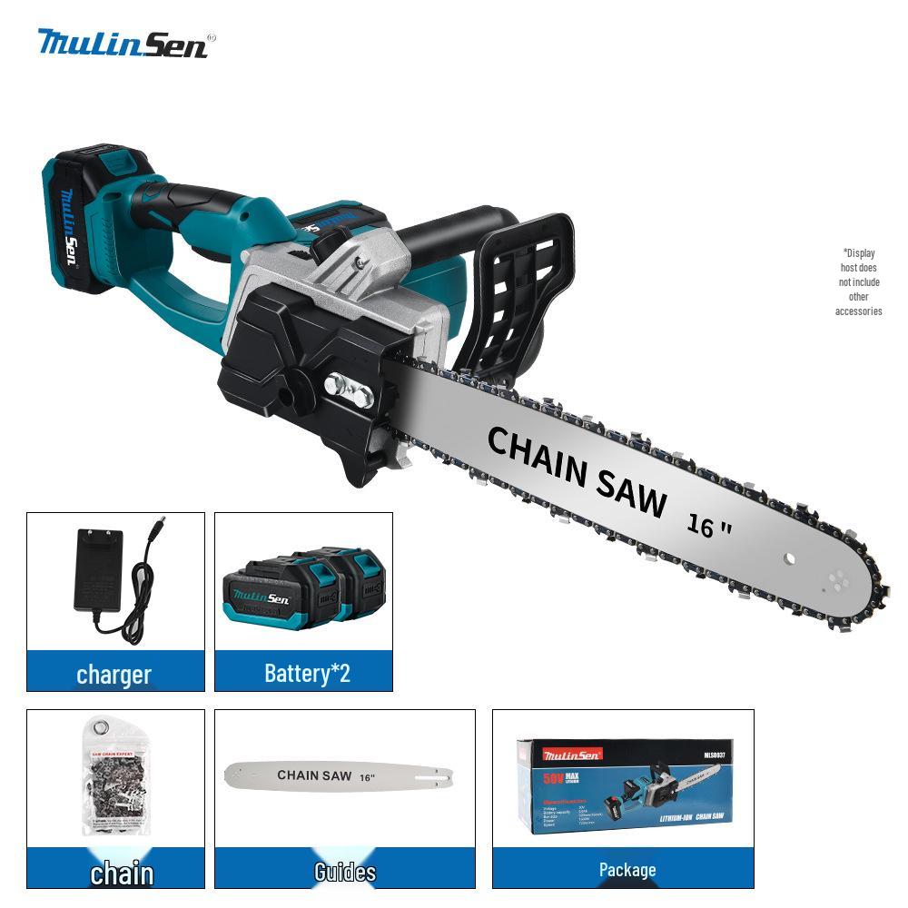 Electric Chainsaw, 16/18-inch, 42V Dual Battery, High Power Brushless Lithium Logging Saw