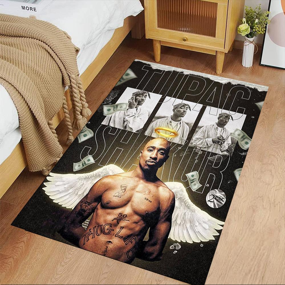 2pac Floor Rug Office Rug Design for Outdoor Hallway Kitchen Entryway Anti-slip Rug Office home decor Perfect Gift for Valentine's Wedding Birthday