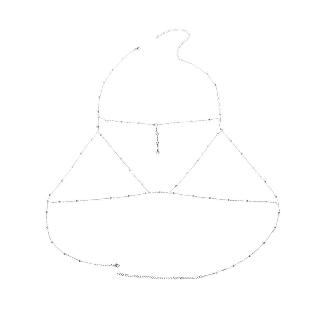 Chest Chain, Body Chain, Bikini Collarbone Chain, Sexy Hanging Chain Decoration, Necklace, Women's Accessories, European and American Trendy Chain