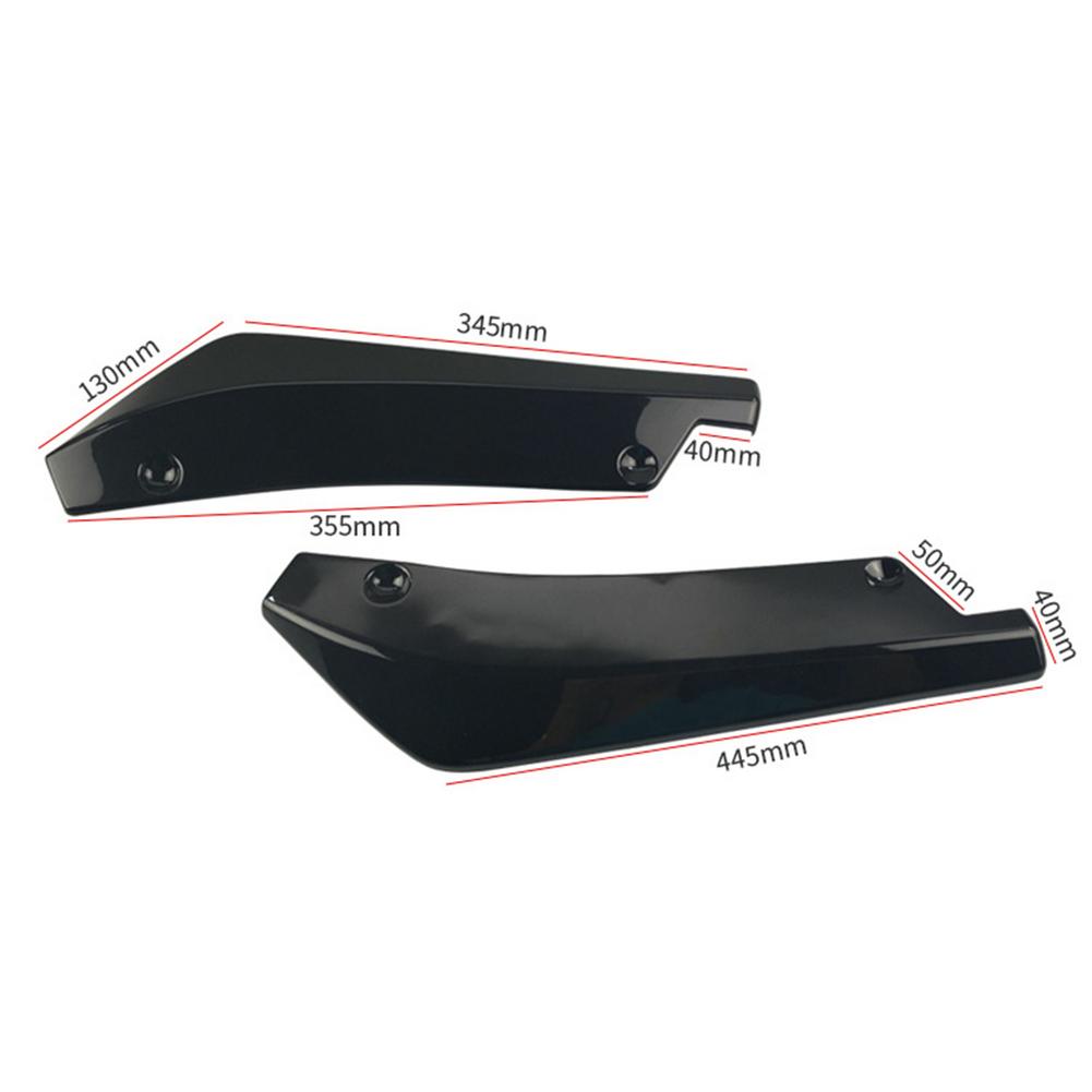 2pcs Universal Car Front Rear Car Bumper Strip Carbon Fiber Enveloping Anti-collision Spoiler Carbon Fiber Winglets